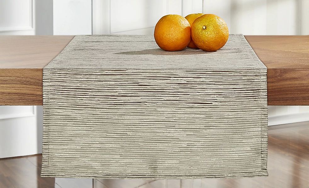 Tischläufer - braun - 86% Polyester, 14% Baumwolle - 45 cm - Sconto günstig online kaufen