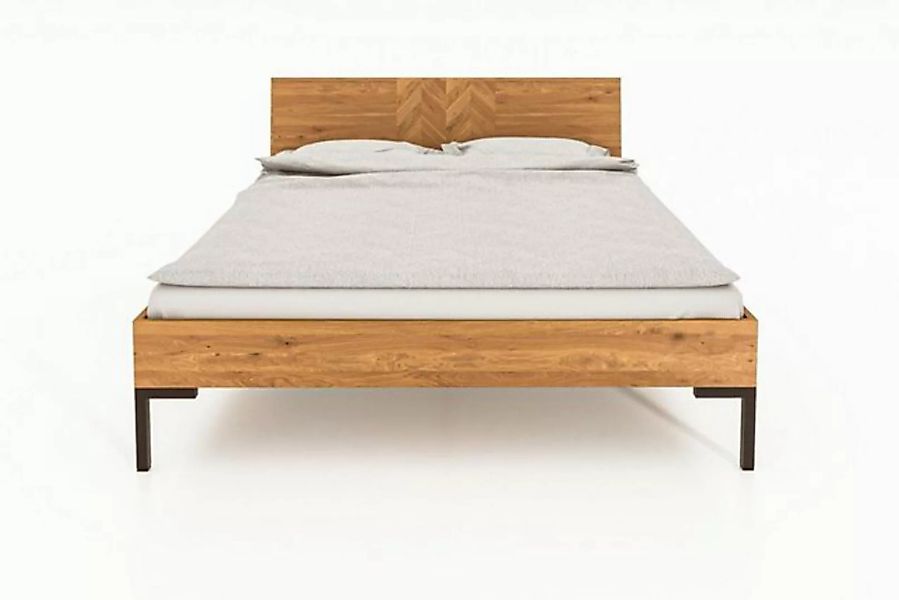 Natur24 Bett Bett Seiba 2 Sonderlänge 200x190 Kernbuche Holzkopfteil u. Met günstig online kaufen