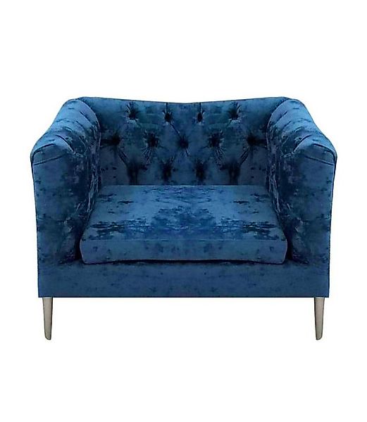 JVmoebel Chesterfield-Sofa Blau Sofa Viersitzer Couch Wohnzimmer Polstermöb günstig online kaufen