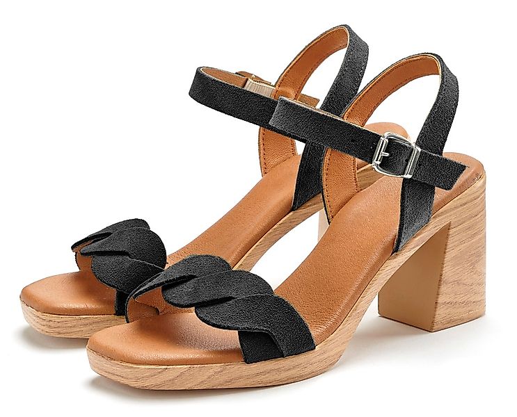 LASCANA Riemchensandalette "Sandale, Sandalette, Sommerschuh" aus weichem L günstig online kaufen