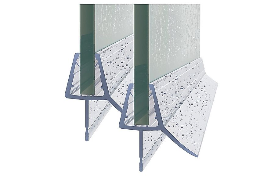 Boromal Duschdichtung Ersatzdichtung Wasserabweiser PVC 50-100cm für 6mm 8m günstig online kaufen