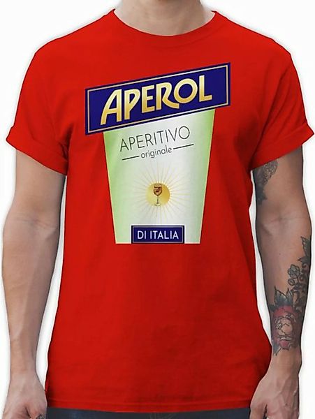 Shirtracer T-Shirt Aperol Aperitivo Kostüm Flaschen Verkleidung I Karneval günstig online kaufen