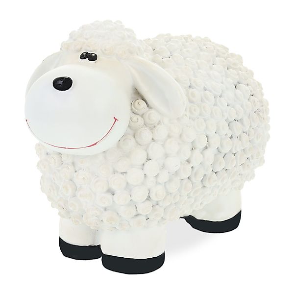 relaxdays Gartenfigur Schaf, Weiß günstig online kaufen