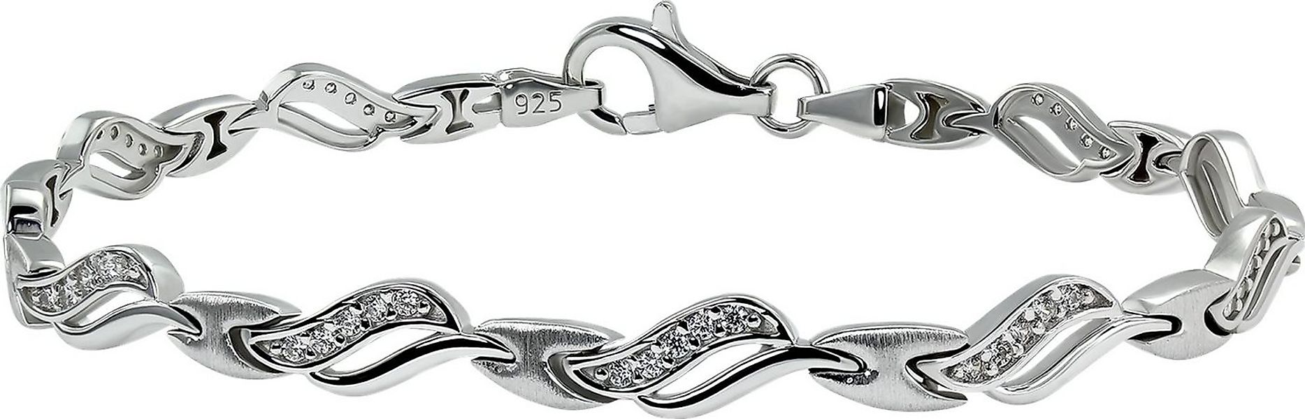 SilberDream Silberarmband SilberDream Armband Wave Zirkonia weiß (Armband), günstig online kaufen