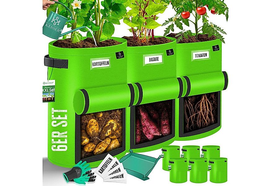 KESSER Pflanzkübel 6er-Set – XXL Pflanzsack für Kartoffeln & Gemüse (6 St), günstig online kaufen