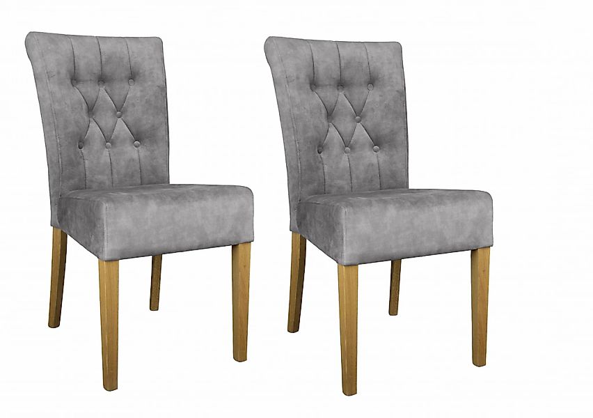 Home affaire 4-Fußstuhl "Ravenna" (Set) 2 Stk.Esszimmerstuhl mit Knopfheftu günstig online kaufen