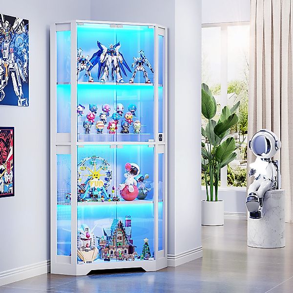 BROTTAR Glasvitrine Curio-Schrank, Eckvitrine, 4 Böden günstig online kaufen