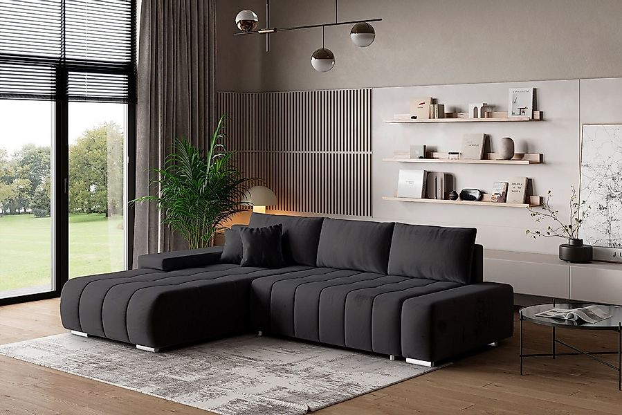 Masseno Ecksofa ALESE mit Schlaffunktion L-Form, Sofa mit Bettkasten günstig online kaufen
