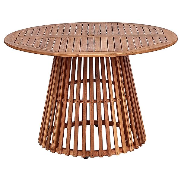 Beliani Runder Tisch AGELLO Heller Holzfarbton 120x120x74 günstig online kaufen
