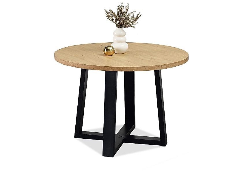 Compleo Esstisch Rund, Loft Design, 100-180 günstig online kaufen