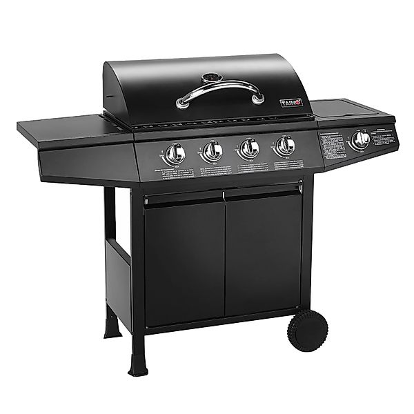 Taino Basic 4+1 Gasgrill BBQ Grillwagen 4 Edelstahl Brenner Seitenkocher TÜ günstig online kaufen