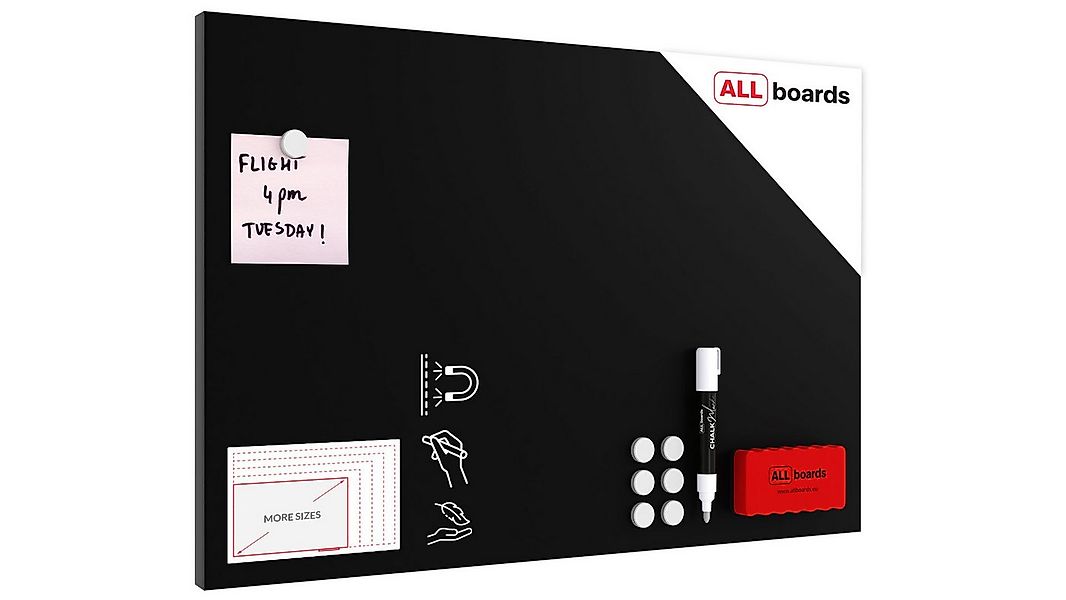ALLboards Magnettafel ALLboards Metallische Magnettafel KREIDETAFEL SCHWARZ günstig online kaufen