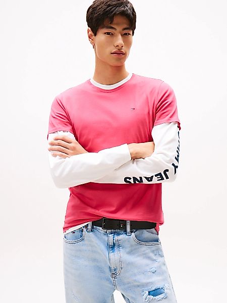 Tommy Jeans "TJM ESSENTIAL SOLID TEE" mit Rundhalsausschnitt und dezenter L günstig online kaufen