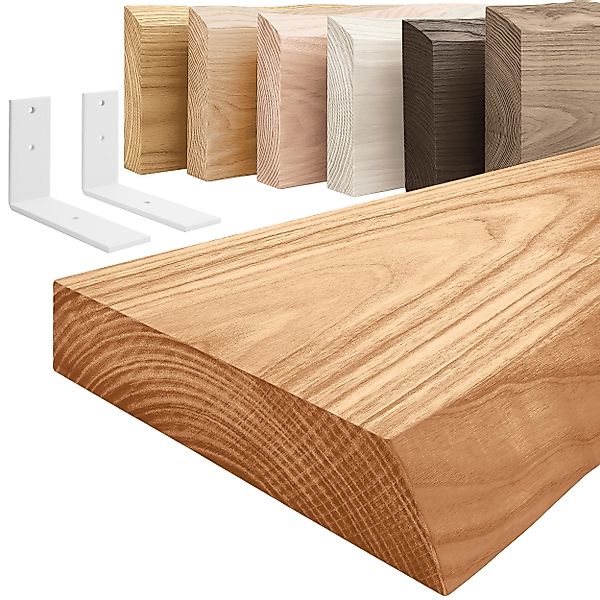 LAMO Manufaktur Wandregal Holz Baumkante Regal günstig online kaufen