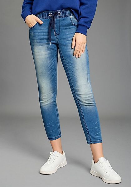 KangaROOS Jogg Pants 7/8 JOGG-DENIM weites Bein, mit Used-Waschung, hohe Le günstig online kaufen