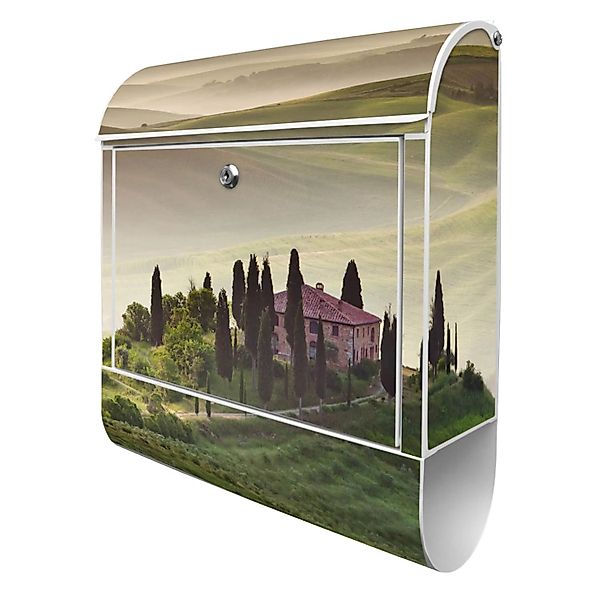 Banjado Design Briefkasten Weiß Pulverbeschichtet 39x47x14cm 2 Schlüssel Mi günstig online kaufen