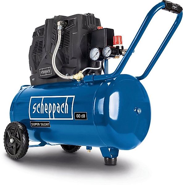 Scheppach Kompressor HC51Si – Super Silent, max. 8 bar, 50 l, 1500W, 300l/m günstig online kaufen