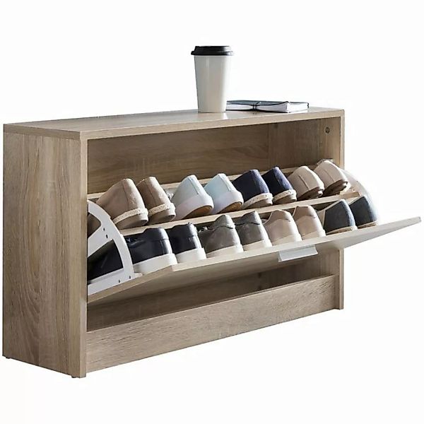 KADIMA DESIGN Schuhschrank Holz Schuhkipper Bank mit Ablagefach & 2 Unterfä günstig online kaufen