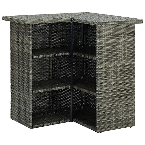 vidaXL Esstisch Eck-Bartisch Grau 100x50x105 cm günstig online kaufen