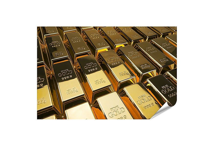 islandburner Poster Goldbarren Finanzkonzept Studioaufnahmen Bilder günstig online kaufen