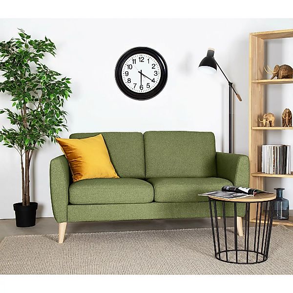 home24 Mørteens Sofa Kustavi 2-Sitzer Olivgrün Polyester 160x80x86 cm (BxHx günstig online kaufen