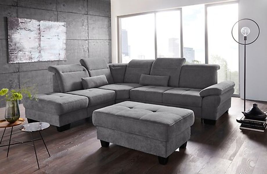Home affaire Ecksofa »Cornwall L-Form« incl. Sitztiefenverstellung, mit Bet günstig online kaufen