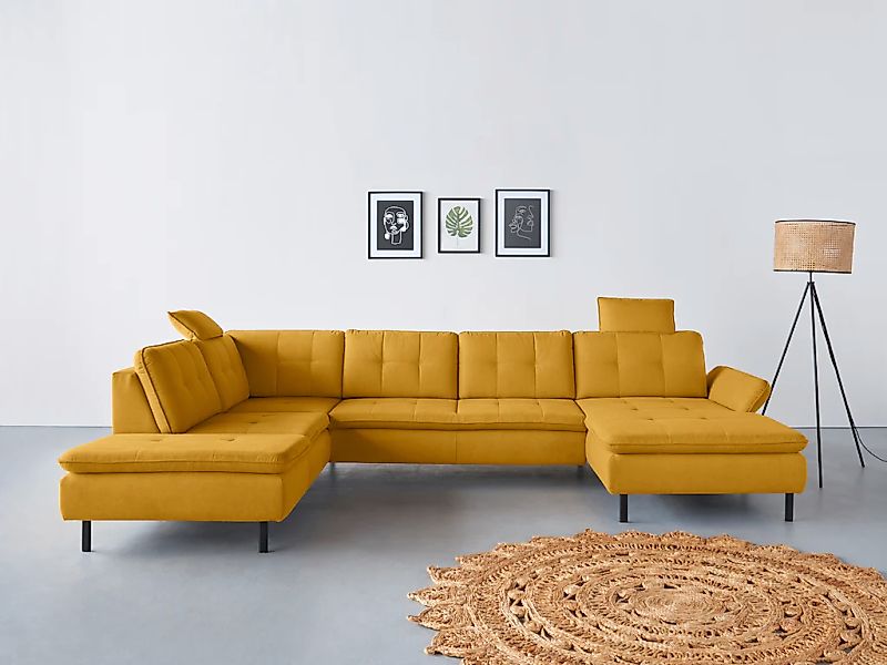 Home affaire Wohnlandschaft "Birkholm U-Form" Armlehnverstellung, auch in E günstig online kaufen