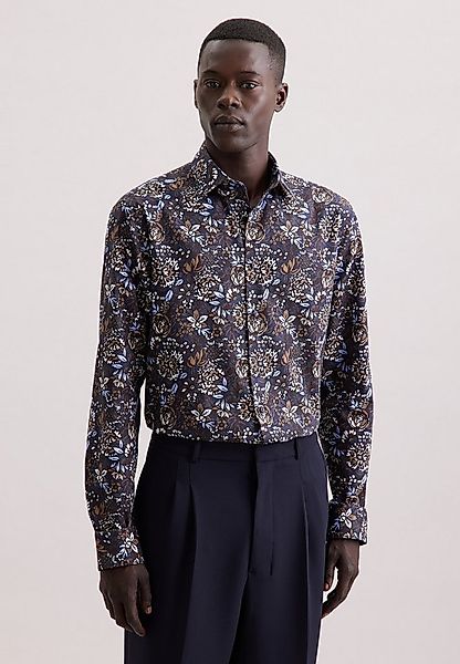 seidensticker Businesshemd Schwarze Rose Comfort 1/1 Kentkragen Geblümt günstig online kaufen