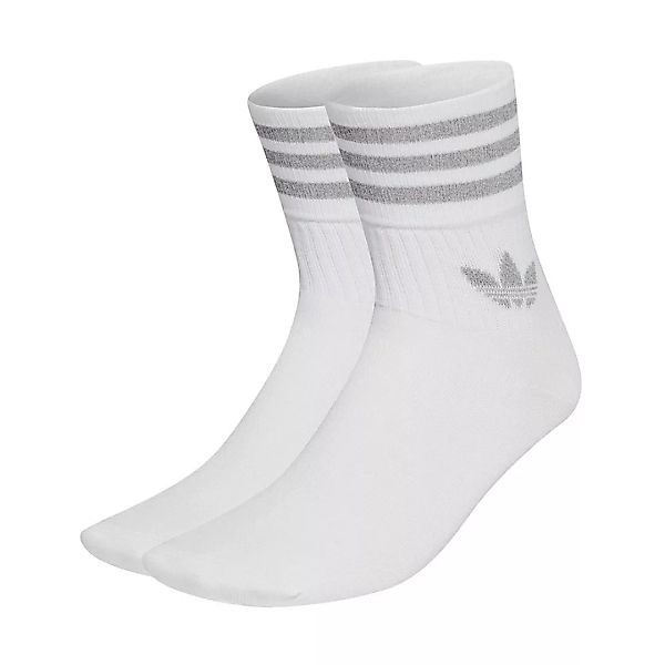 Adidas Originals Crew Socken 2 Paare EU 31-33 White / Reflective Silver günstig online kaufen