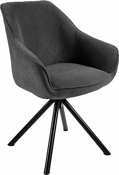 Home affaire Esszimmerstuhl "Lorena" () Drehstuhl mit Massivholzgestell, Ar günstig online kaufen