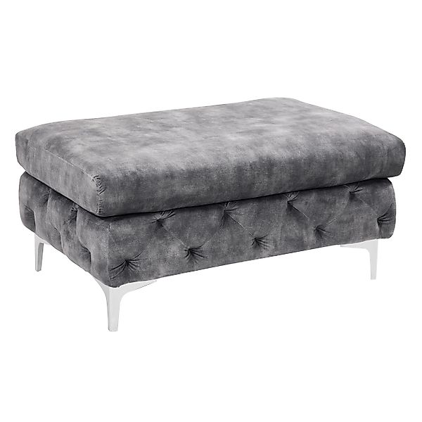 riess-ambiente Fußhocker MODERN BAROCK 92cm dunkelgrau günstig online kaufen