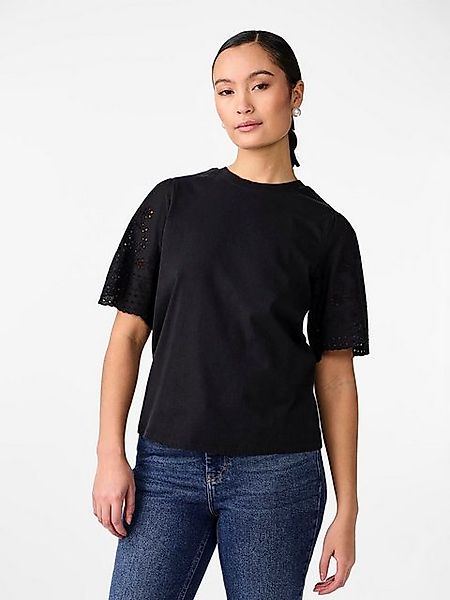 Y.A.S Kurzarmshirt Shirt, Oberteil YASLEX SS TOP W. EMB SLEEVES S. NOOS (Ku günstig online kaufen