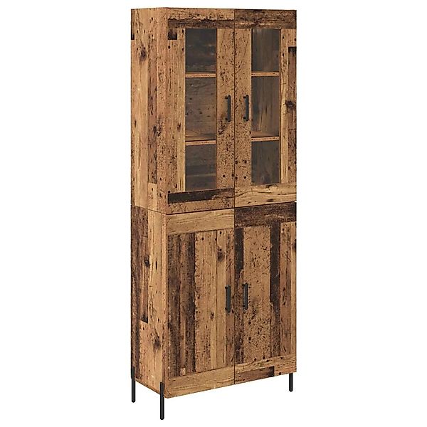 vidaXL Highboard Wandmontiert Altholz 69,5 x 34 x 180 cm Holzwerkstoff 3415 günstig online kaufen