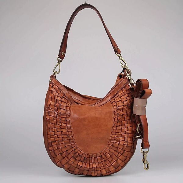 Campomaggi Umhängetasche Shoulder Bag Regular Weaved - Farbe: Cognac günstig online kaufen