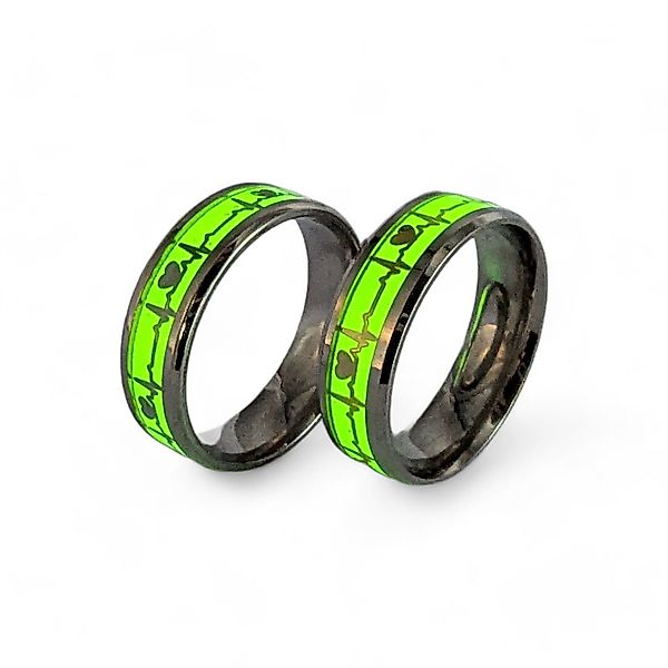 Eyecatcher Fingerring Glowing Ring Herz EKG günstig online kaufen