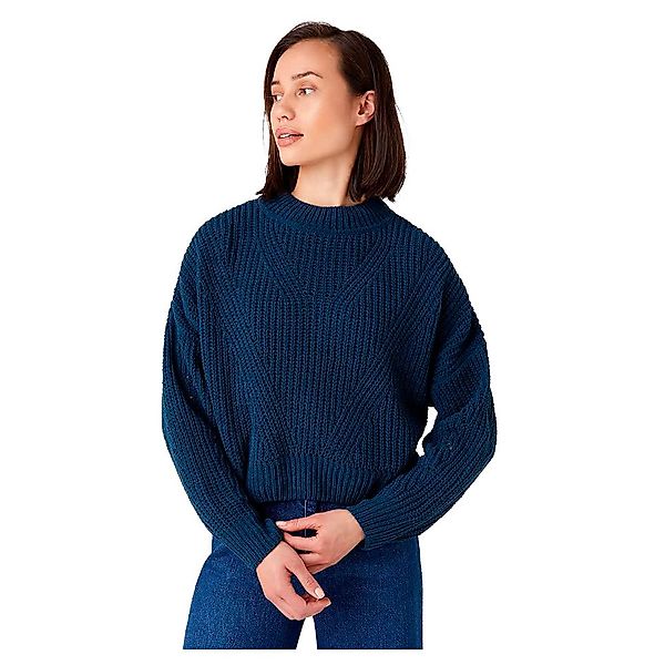Wrangler Chenille Knit Pullover XS Majolica Blue günstig online kaufen