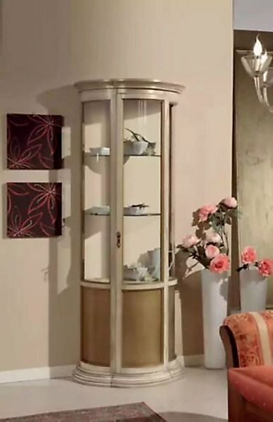 JVmoebel Vitrine Beige Vitrine Esszimmer Anrichte Echtholz Italienische Möb günstig online kaufen