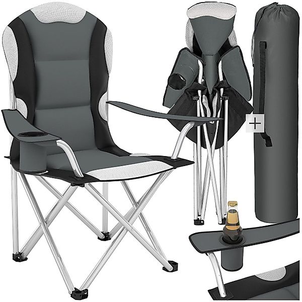 tectake Campingstuhl Klappstuhl mit Polsterung (Set, günstig online kaufen