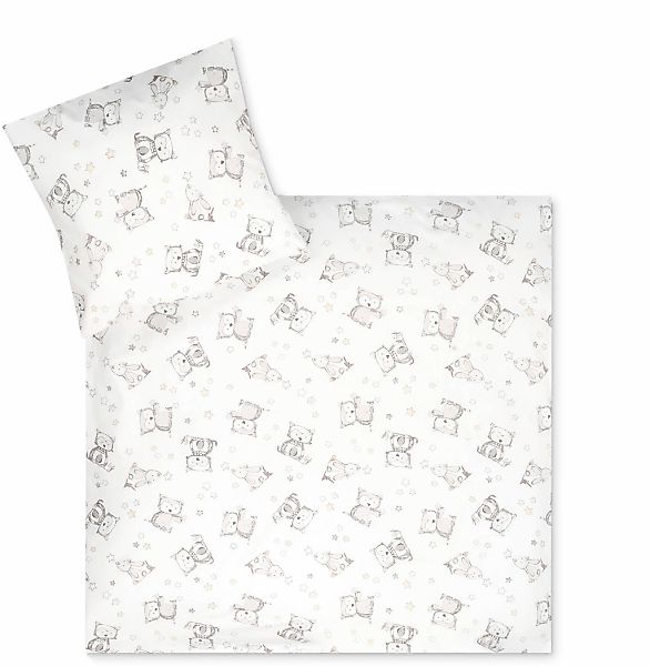 Julius Zöllner Kinderbettwäsche "Häschen und Eule" 2 Stk. tlg. mit Hasen un günstig online kaufen