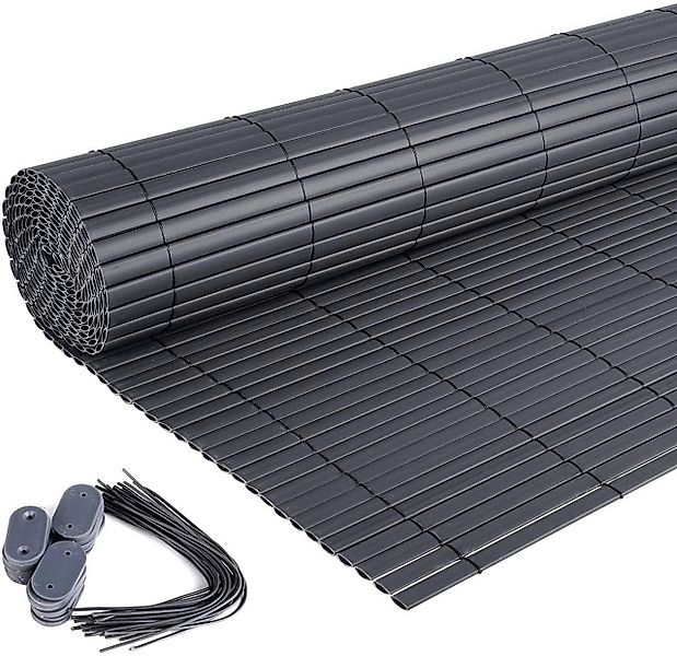 EUGAD Balkonsichtschutz (1-St) PVC Sichtschutzmatte Grau, günstig online kaufen