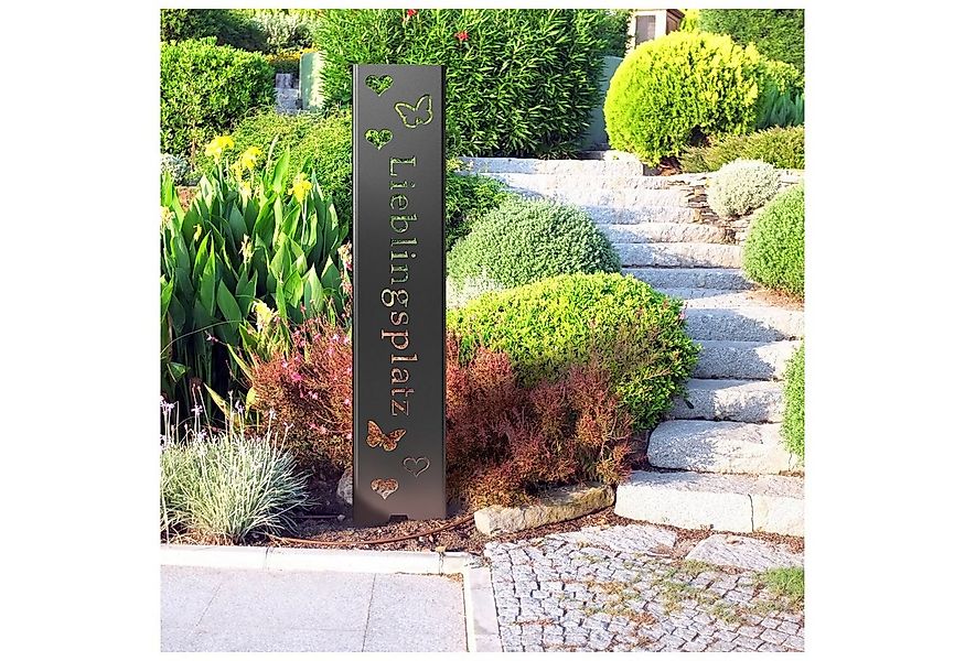 tuning-art Gartenstecker EW103-BLK Gartenstecker Gartenschild Lieblingsplat günstig online kaufen