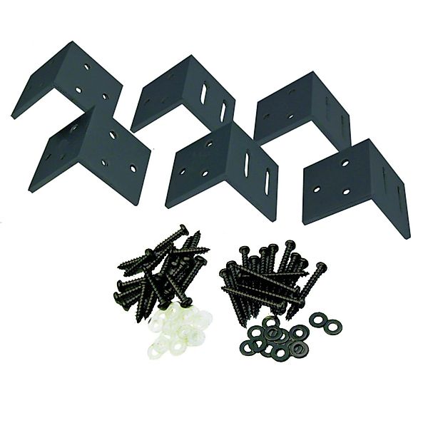 GartenLand L-Beschlag Classico 6er-Set Aluminium Anthrazit inkl. Schrauben günstig online kaufen