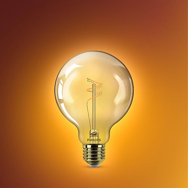 Philips LED-Globelampe E27 G95 3.1 W gold 1.800 K dimmbar günstig online kaufen