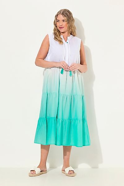 Ulla Popken Jerseykleid Midikleid Farbverlauf Tunika-Ausschnitt günstig online kaufen