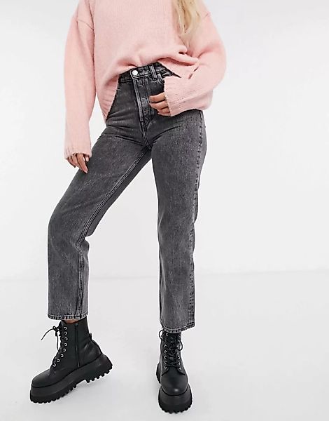 & Other Stories – Keeper – Kurze Jeans aus Bio-Baumwolle in Grau mit gerade günstig online kaufen