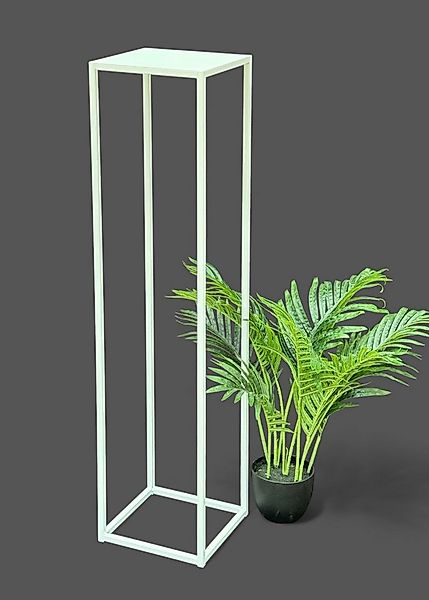 DanDiBo Blumenhocker Metall Weiß Eckig 100 cm Blumenhocker Beistelltisch günstig online kaufen