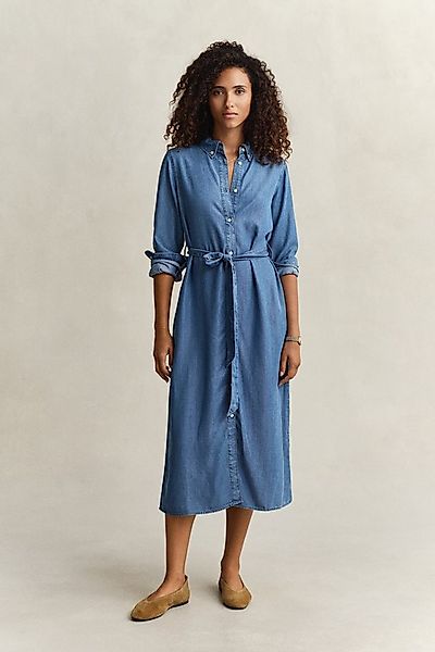 Gant Hemdblusenkleid CHAMBRAY SHIRT DRESS Regular fit mit Button-Down-Krage günstig online kaufen