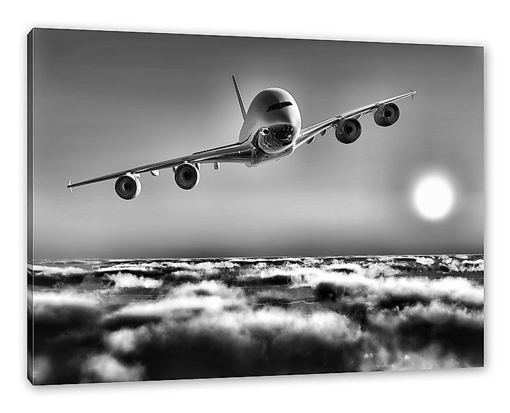 Pixxprint Leinwandbild Flugzeug, Flugzeug (1 St), Leinwandbild fertig bespa günstig online kaufen