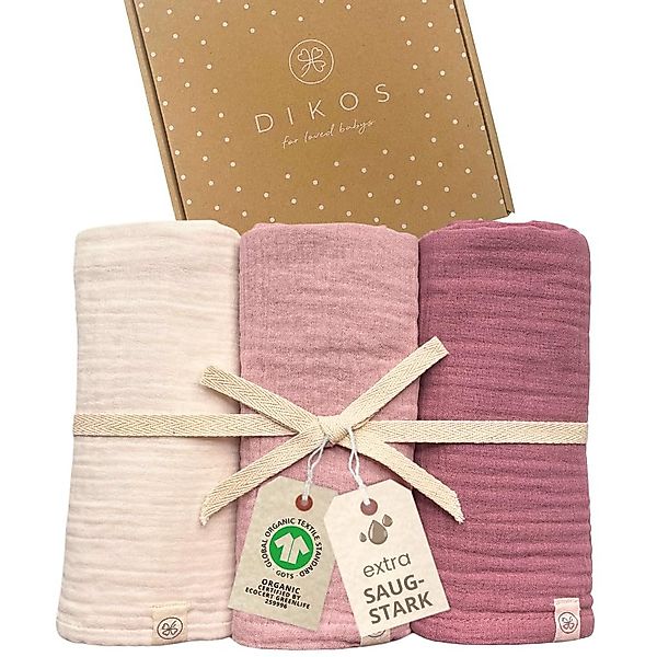 Babydecke Mulltücher 3er-SET gekreppt, Spucktuch 64x64 günstig online kaufen