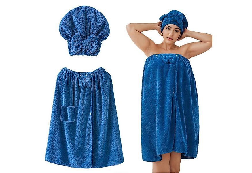 Mutig Saunatuch Saunakilt Damen Frottee Bademantel, Saunatuch mit Druckknöp günstig online kaufen